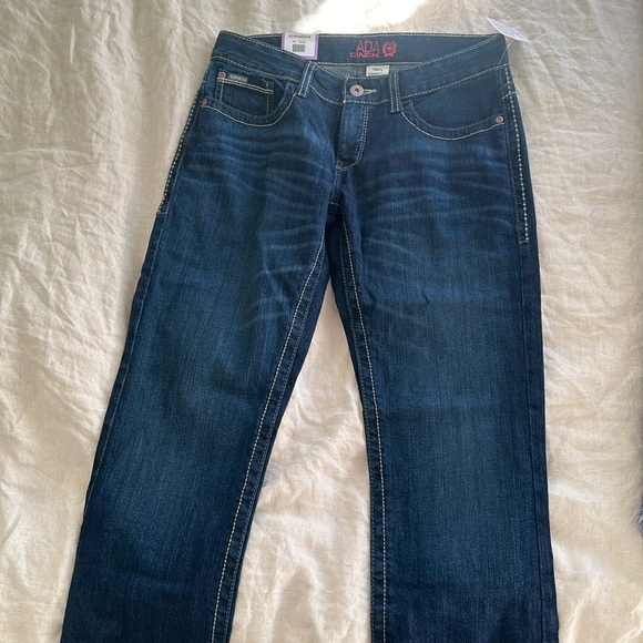 NEW WITH TAGS Cinch Ladies Ada Dark Wash Boot Cut Mid Rise Jeans size 28 5 - Picture 5 of 10